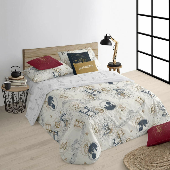 Husă de pilotă Harry Potter Gold Beige Multicolor 240 x 220 cm Pat 160