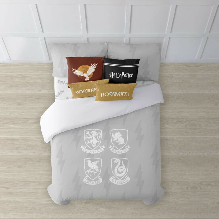 Husă de pilotă Harry Potter Hogwarts Shields Multicolor 200 x 200 cm Pat 120