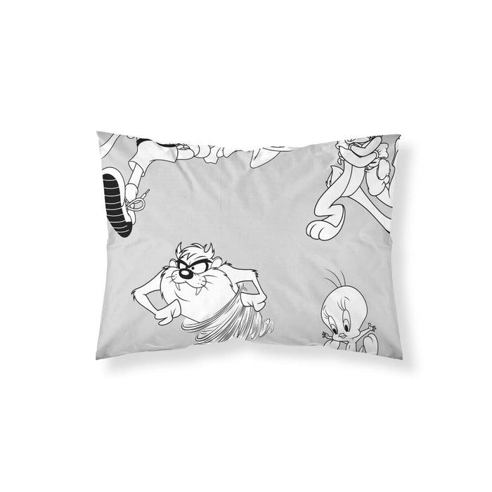 Față de pernă Looney Tunes Alb Negru Multicolor 50x80cm 50 x 80 cm 100 % bumbac
