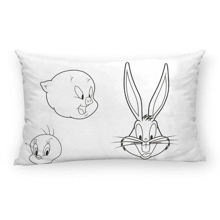 Față de pernă Looney Tunes Alb Negru Multicolor 50x80cm 50 x 80 cm 100 % bumbac