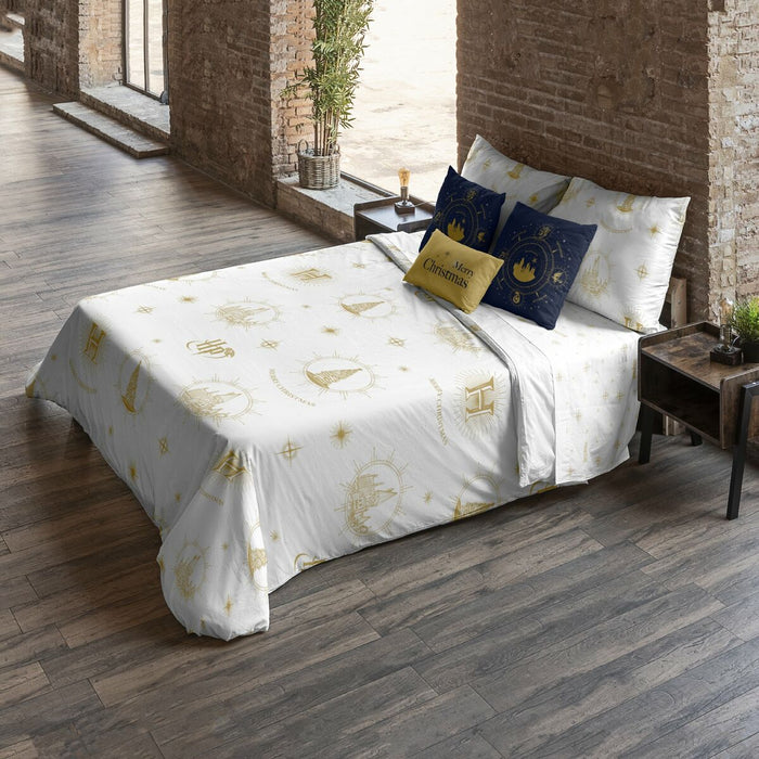 Husă de pilotă Harry Potter Hogwarts Gold Christmas 180 x 220 cm Pat 105