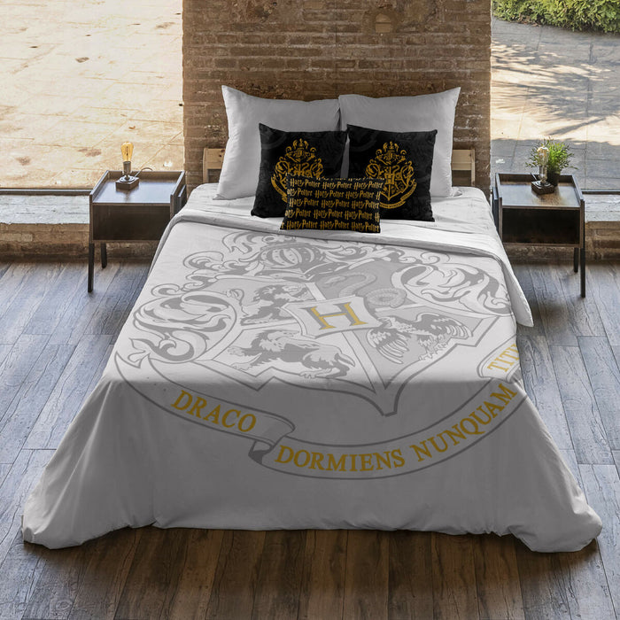 Husă de pilotă Harry Potter Hogwarts Gri 240 x 220 cm Pat 150/160