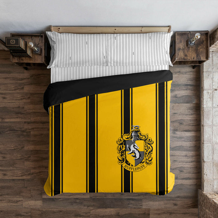 Husă de pilotă Harry Potter Hufflepuff Galben Negru 140 x 200 cm Pat 80