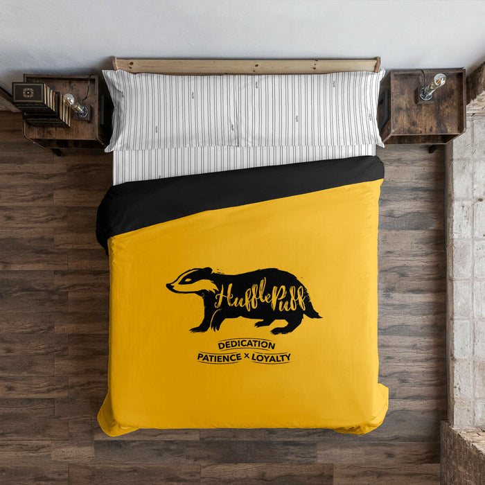 Husă de pilotă Harry Potter Hufflepuff Values Galben 220 x 220 cm Pat 135/140