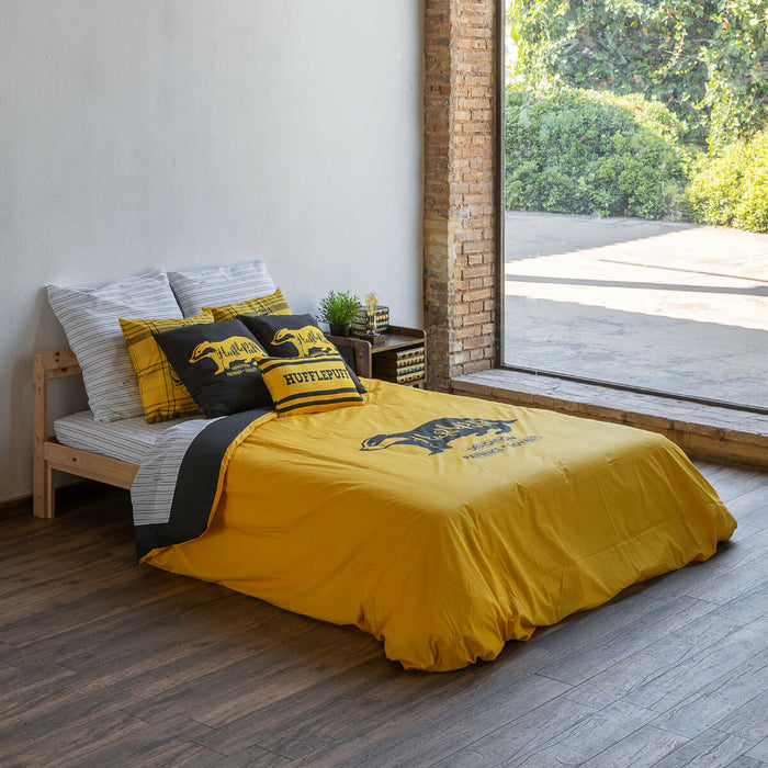 Husă de pilotă Harry Potter Hufflepuff Values Galben 240 x 220 cm Pat 150/160