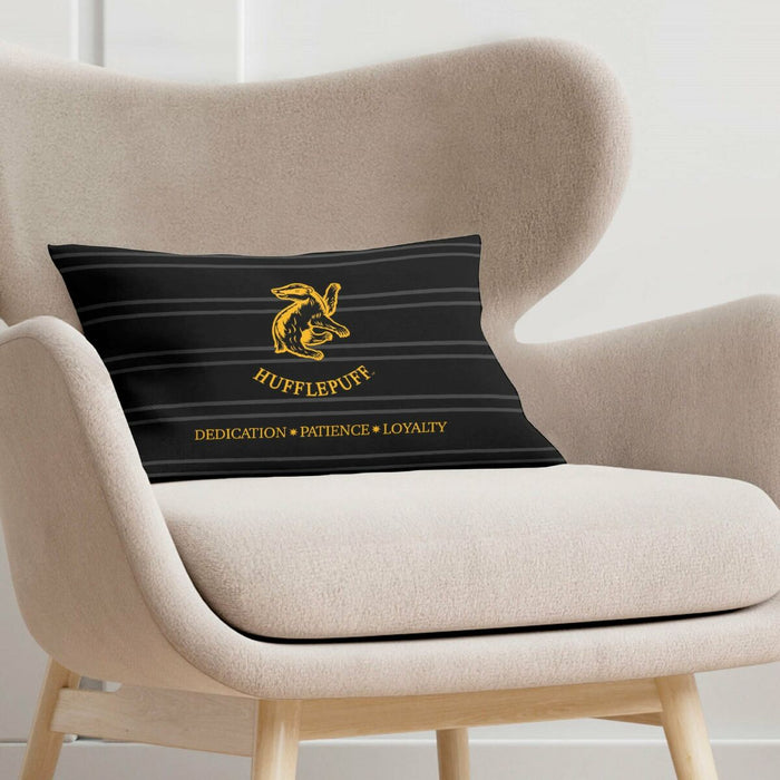 Husă de pernă de canapea Harry Potter Hufflepuff Basic Negru 30 x 50 cm