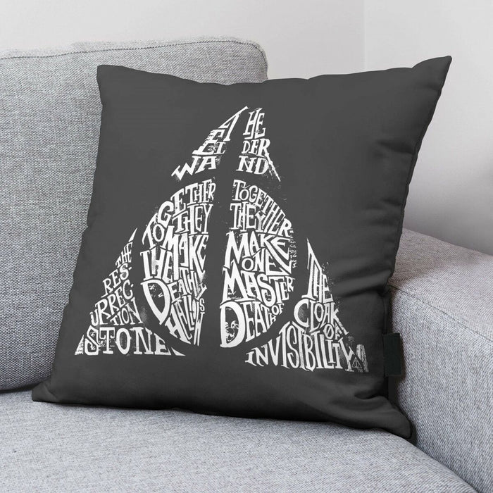 Husă de pernă de canapea Harry Potter Dealthy Hallows Negru 50 x 50 cm