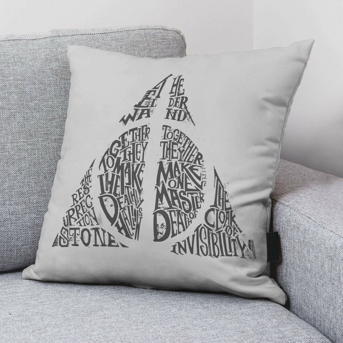 Husă de pernă de canapea Harry Potter Dealthy Hallows Gri 50 x 50 cm