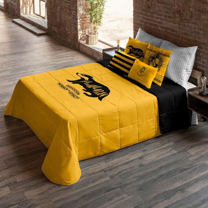 Plapumă de puf Harry Potter Hufflepuff Multicolor 250 g/m² 250 x 270 cm 250 x 4 x 270 cm Pat 150