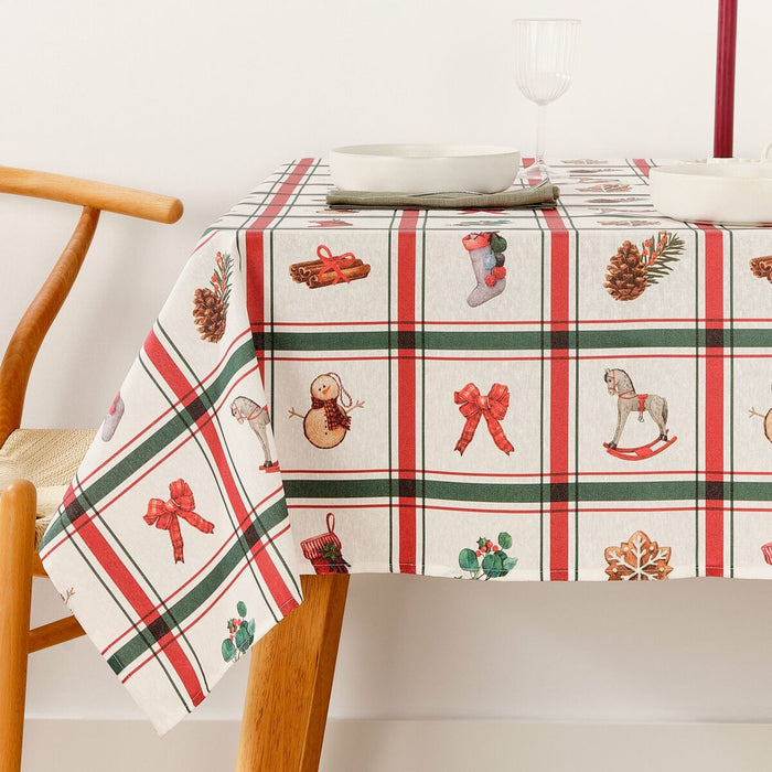 Față de masă din rășină rezistentă la pete Belum Scottish Christmas 140 x 140 cm