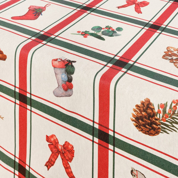 Față de masă din rășină rezistentă la pete Belum Scottish Christmas 140 x 140 cm