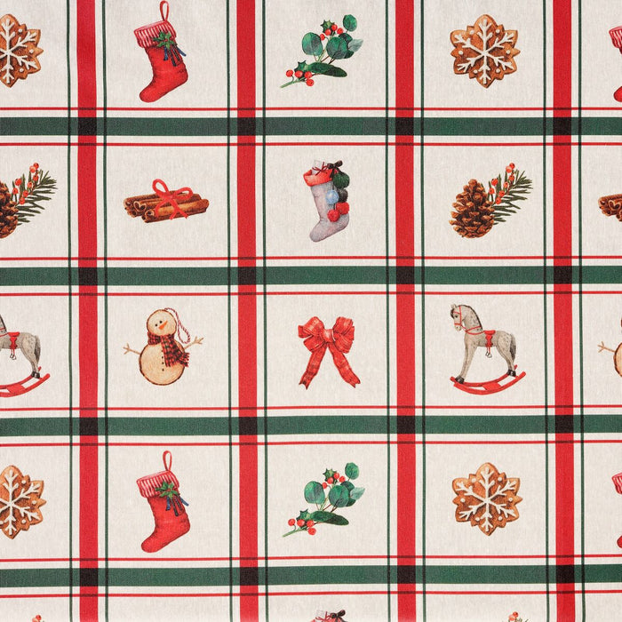 Față de masă din rășină rezistentă la pete Belum Scottish Christmas 140 x 140 cm