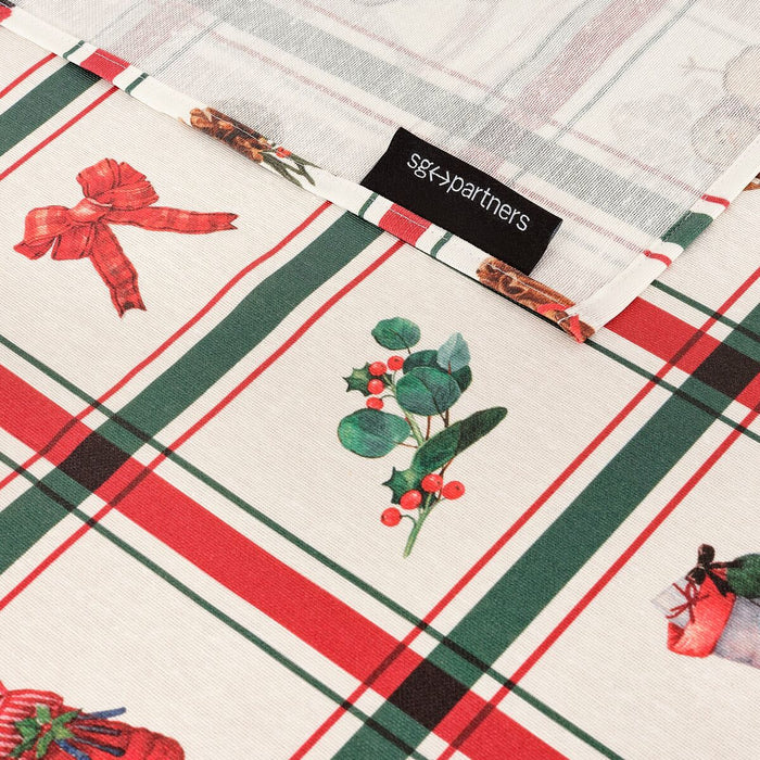 Față de masă din rășină rezistentă la pete Belum Scottish Christmas 140 x 140 cm