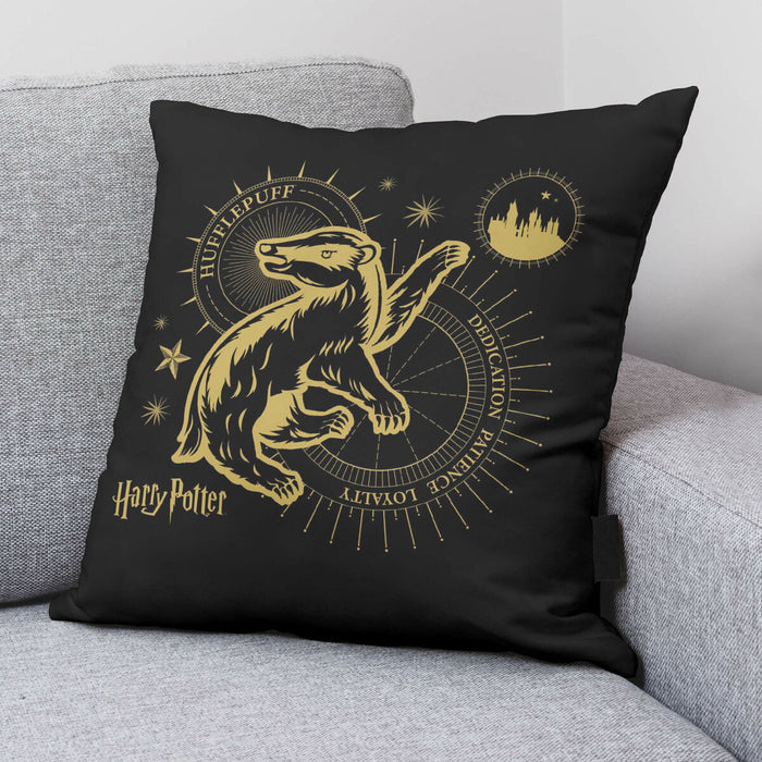 Husă de pernă de canapea Harry Potter Hufflepuff Negru 50 x 50 cm