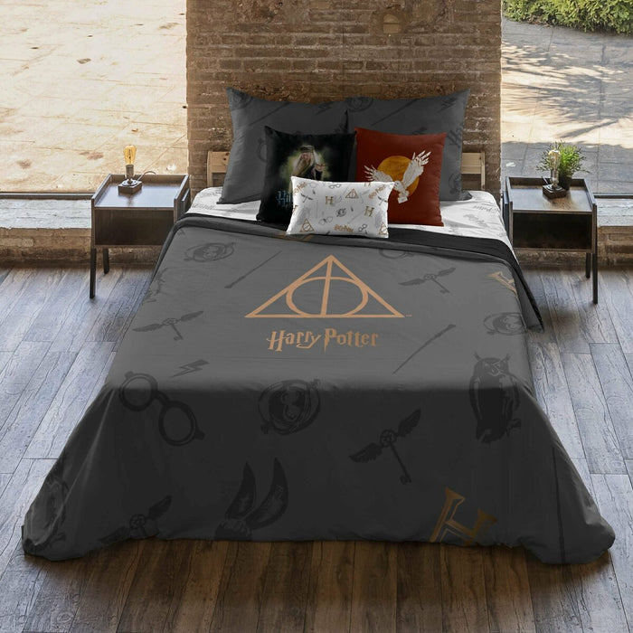 Husă de pilotă Harry Potter Deathly Hallows Multicolor 220 x 220 cm Pat 135/140