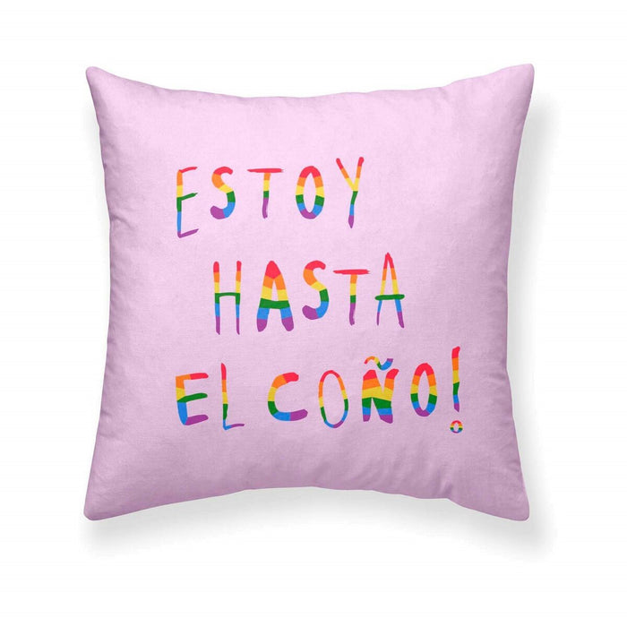 Husă de pernă de canapea Belum Estoy hasta el c*ño Multicolor 50 x 50 cm