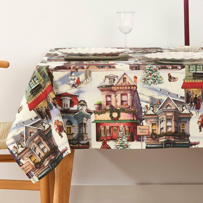 Față de masă din rășină rezistentă la pete Belum Christmas City 200 x 140 cm