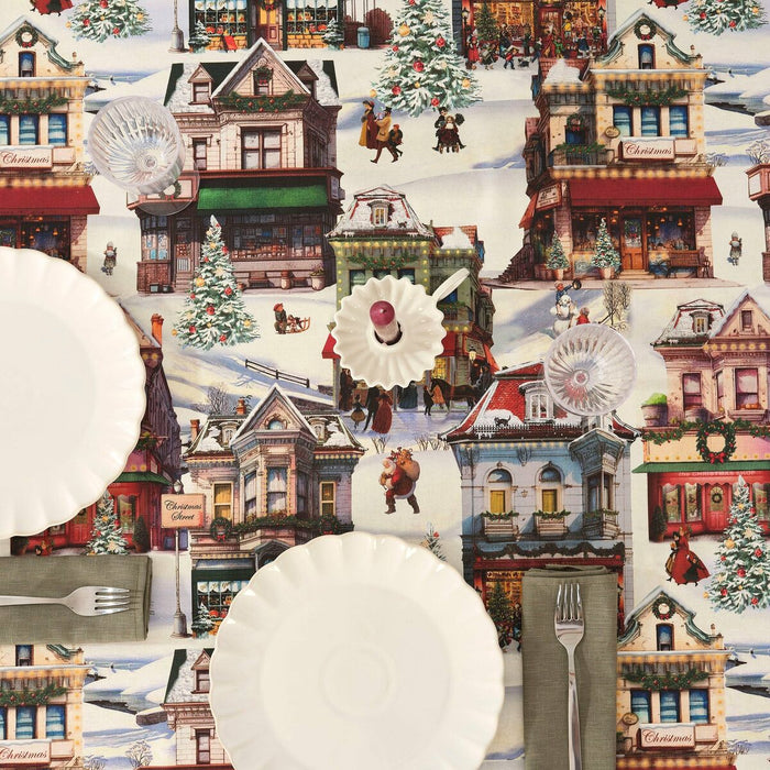 Față de masă din rășină rezistentă la pete Belum Christmas City 250 x 140 cm