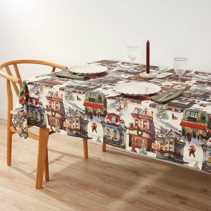 Față de masă din rășină rezistentă la pete Belum Christmas City 250 x 140 cm