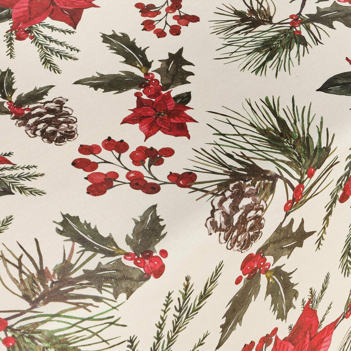 Față de masă din rășină rezistentă la pete Belum Christmas Flowers 140 x 140 cm