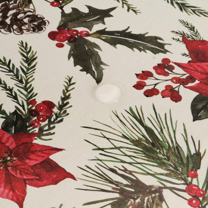 Față de masă din rășină rezistentă la pete Belum Christmas Flowers 140 x 140 cm