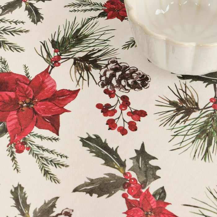 Față de masă din rășină rezistentă la pete Belum Christmas Flowers 250 x 140 cm