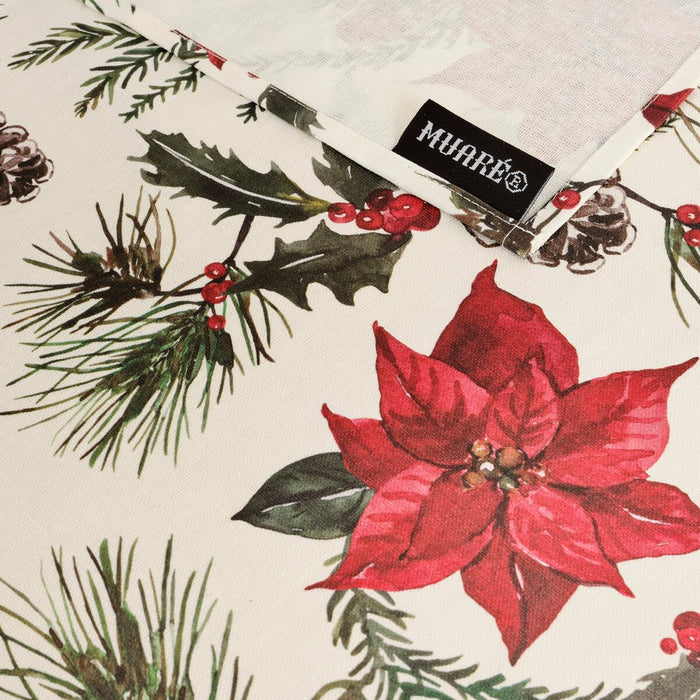 Față de masă din rășină rezistentă la pete Belum Christmas Flowers 250 x 140 cm