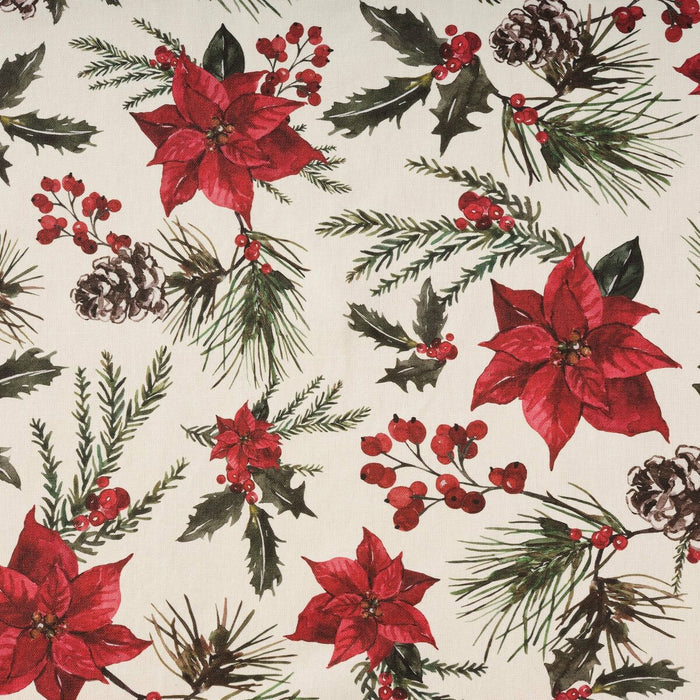 Față de masă din rășină rezistentă la pete Belum Christmas Flowers 300 x 140 cm