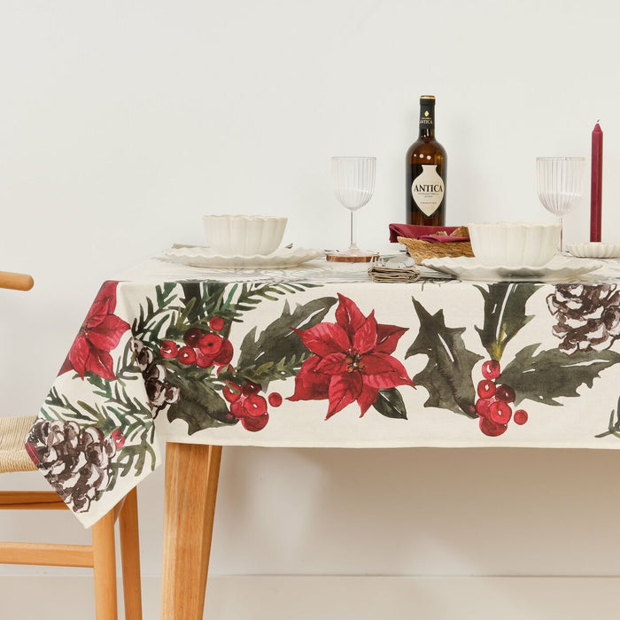 Față de masă din rășină rezistentă la pete Belum Christmas Flowers 250 x 140 cm