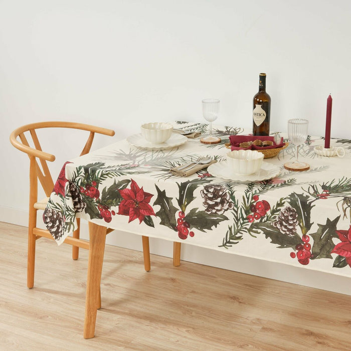 Față de masă din rășină rezistentă la pete Belum Christmas Flowers 300 x 140 cm