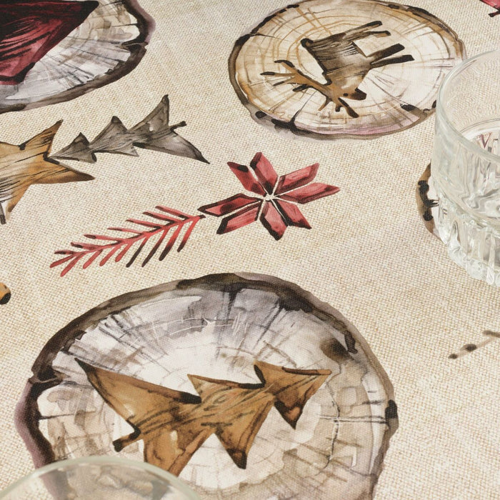 Față de masă din rășină rezistentă la pete Belum Wooden Christmas 250 x 140 cm