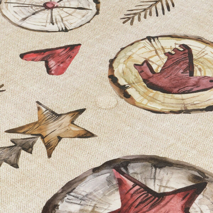Față de masă din rășină rezistentă la pete Belum Wooden Christmas 250 x 140 cm