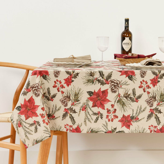 Față de masă rezistentă la pete Belum Christmas Flowers 155 x 155 cm