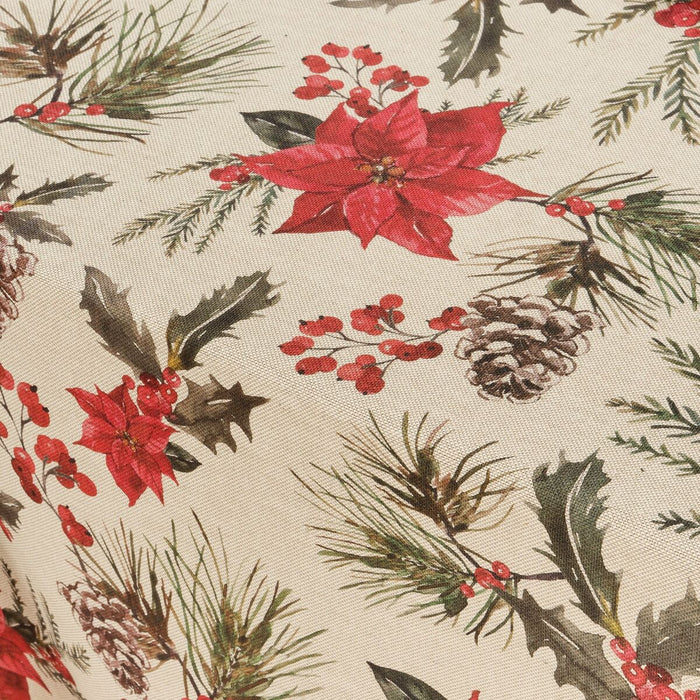 Față de masă rezistentă la pete Belum Christmas Flowers 155 x 155 cm