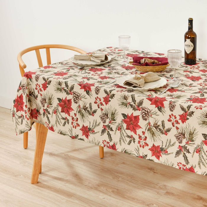 Față de masă rezistentă la pete Belum Christmas Flowers 155 x 155 cm