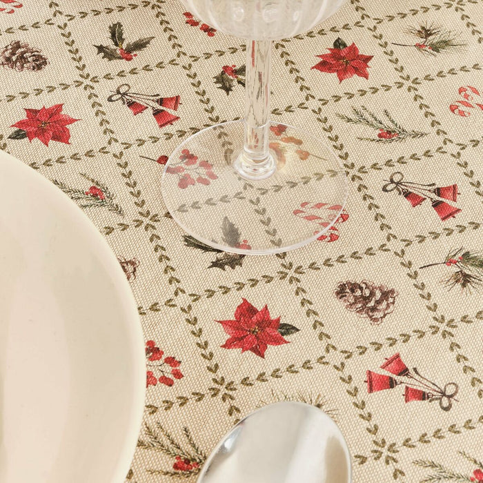 Față de masă rezistentă la pete Belum Christmas Flowers 200 x 155 cm