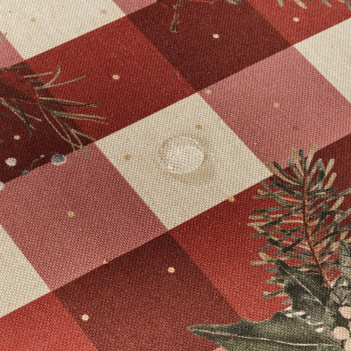 Față de masă rezistentă la pete Belum Christmas Mistletoe Roșu Verde Lin 100 x 155 cm