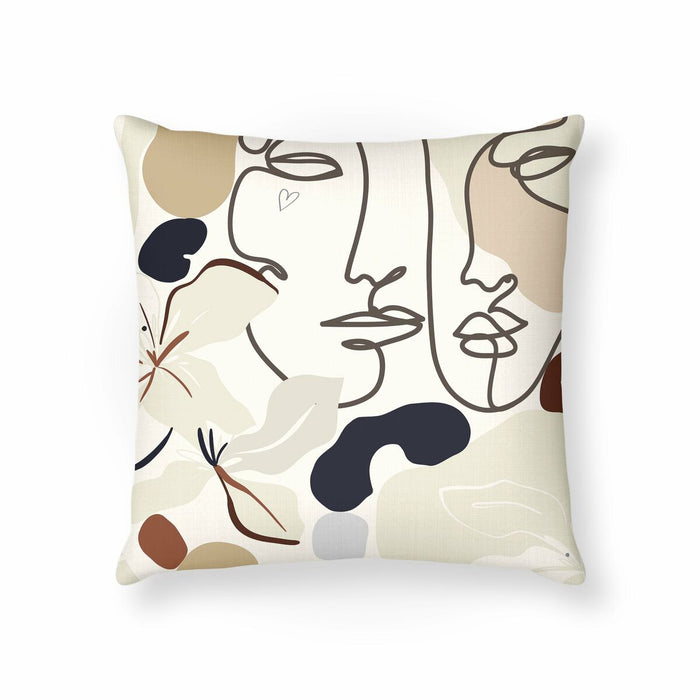 Husă de pernă de canapea Belum Faces I A Multicolor 45 x 10 x 45 cm