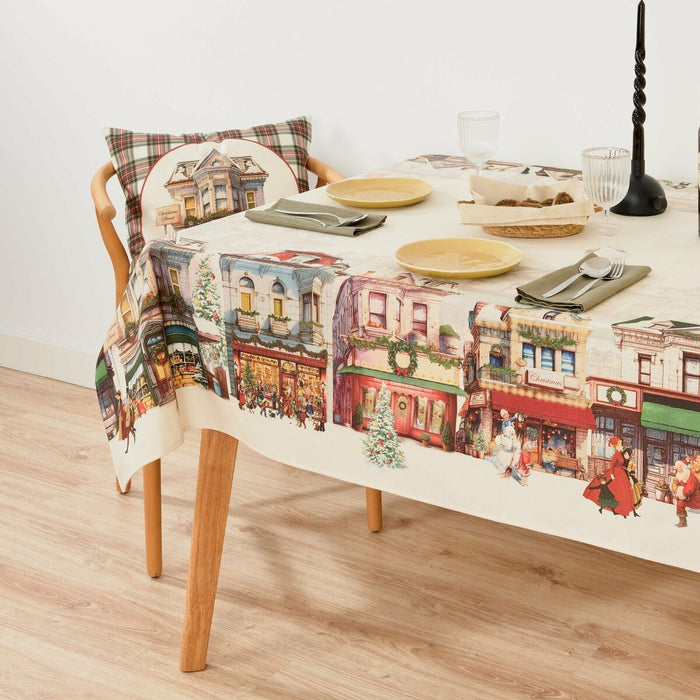 Față de masă rezistentă la pete Belum Christmas City Multicolor 100 x 155 cm