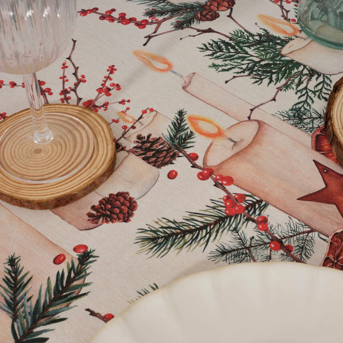 Față de masă din rășină rezistentă la pete Belum Christmas 140 x 140 cm