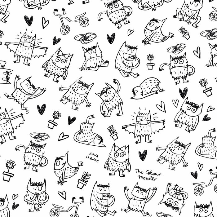 Foaie de fund montată Decolores Monstre black 60x120cm