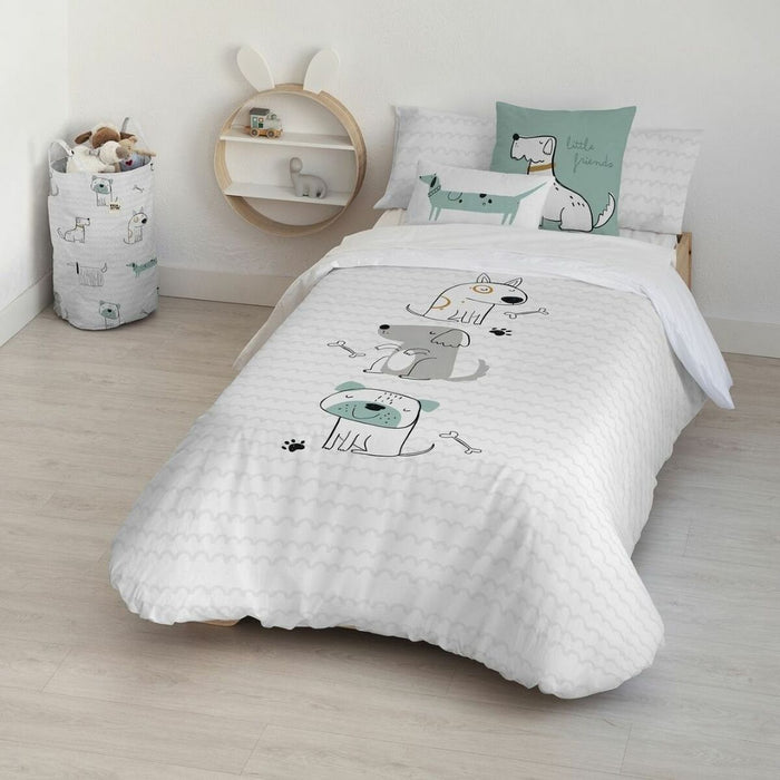 Husă de pilotă Kids&Cotton Huali Big Albastru Alb 180 x 240 cm