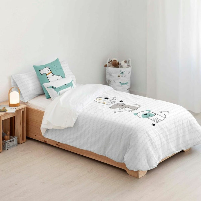 Husă de pilotă Kids&Cotton Huali Big Albastru Alb 180 x 240 cm