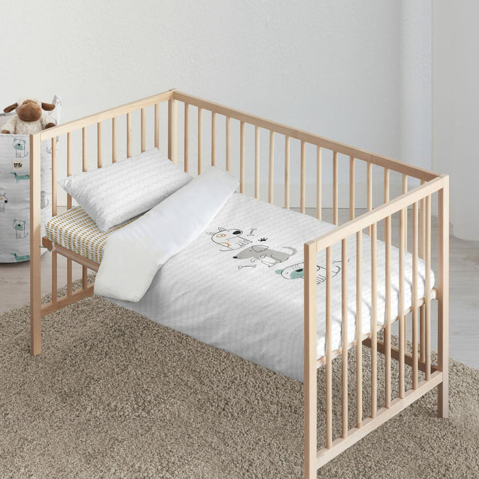 Set husă de pătură Kids&Cotton Huali Big Albastru 115 x 145 cm