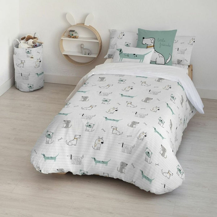 Husă de pilotă Kids&Cotton Huali Small Albastru Alb 180 x 240 cm