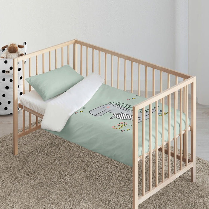 Set husă de pătură Kids&Cotton Italo Big Mentă 100 x 120 cm
