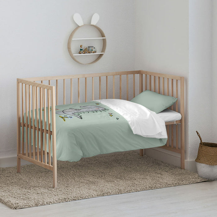 Set husă de pătură Kids&Cotton Italo Big Mentă 100 x 120 cm