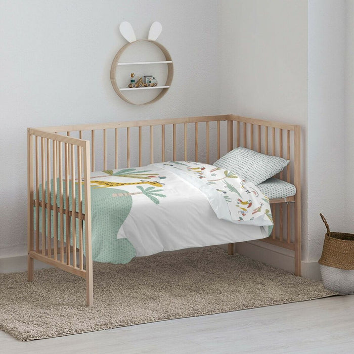 Set husă de pătură Kids&Cotton Jeddah Big Mentă 115 x 145 cm