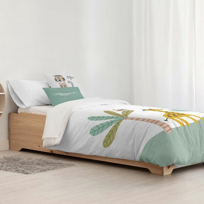 Set husă de pătură Kids&Cotton Jeddah Big Mentă 155 x 220 cm