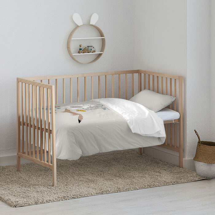 Set husă de pătură Kids&Cotton Kenai Big Bej 100 x 120 cm